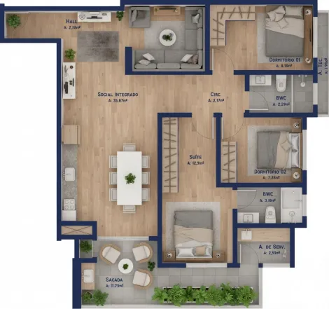 imagem 2 - APARTAMENTO 03 DORMITÓRIOS À VENDA, R$1.128.700,00 BAIRRO GRAVATÁ EM NAVEGANTES imagem 2 - APARTAMENTO 03 DORMITÓRIOS À VENDA, R$1.128.700,00 BAIRRO GRAVATÁ EM NAVEGANTES