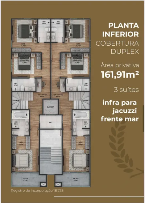 imagem 3 - COBERTURA DUPLEX 03 SUÍTES À VENDA, R$ 1.710.000,00, BAIRRO CENTRO EM NAVEGANTES/SC imagem 3 - COBERTURA DUPLEX 03 SUÍTES À VENDA, R$ 1.710.000,00, BAIRRO CENTRO EM NAVEGANTES/SC