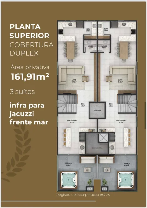 imagem 4 - COBERTURA DUPLEX 03 SUÍTES À VENDA, R$ 1.710.000,00, BAIRRO CENTRO EM NAVEGANTES/SC imagem 4 - COBERTURA DUPLEX 03 SUÍTES À VENDA, R$ 1.710.000,00, BAIRRO CENTRO EM NAVEGANTES/SC