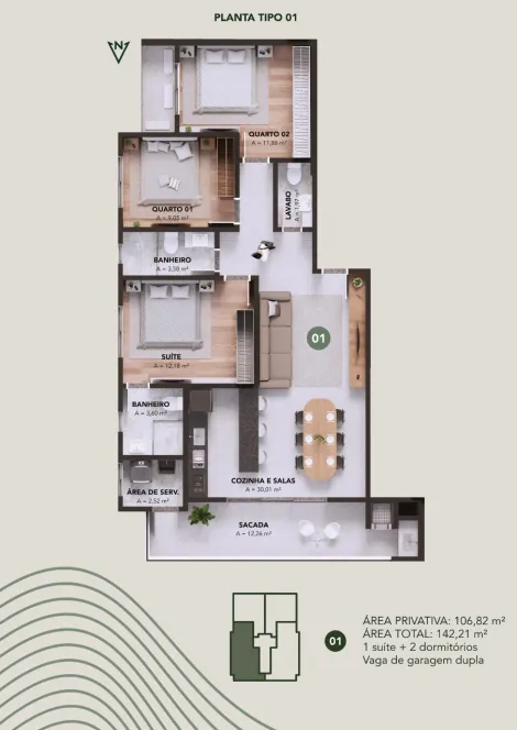 imagem 5 - APARTAMENTO 3 DORMITÓRIOS COM 1 SUÍTE NO CENTRO, NAVEGANTES/SC imagem 5 - APARTAMENTO 3 DORMITÓRIOS COM 1 SUÍTE NO CENTRO, NAVEGANTES/SC