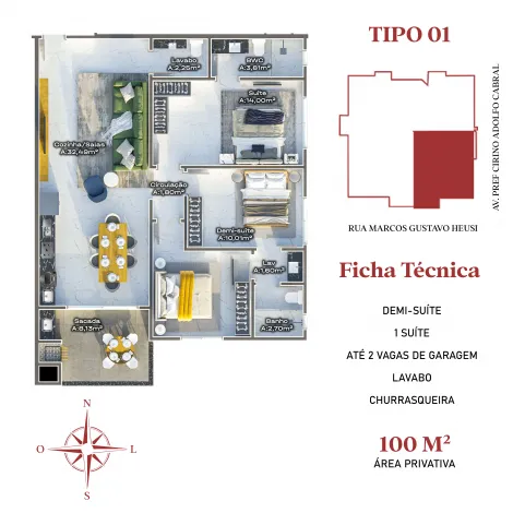 imagem 1 - APARTAMENTO 03 DORMITÓRIOS (SENDO 01 SUÍTE), 78M DA PRAIA, CENTRO, R$ 1.200.600,00, NAVEGANTES! imagem 1 - APARTAMENTO 03 DORMITÓRIOS (SENDO 01 SUÍTE), 78M DA PRAIA, CENTRO, R$ 1.200.600,00, NAVEGANTES!
