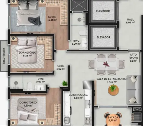 imagem 1 - APARTAMENTO 03 DORMITÓRIOS À VENDA R$875.000,00 BAIRRO CENTRO EM NAVEGANTES imagem 1 - APARTAMENTO 03 DORMITÓRIOS À VENDA R$875.000,00 BAIRRO CENTRO EM NAVEGANTES