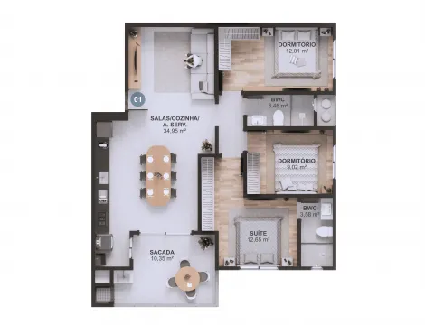 imagem 1 - APARTAMENTO 02 DORMITÓRIOS, CENTRO, NAVEGANTES- RESIDENCIAL SAINT ETIENNE imagem 1 - APARTAMENTO 02 DORMITÓRIOS, CENTRO, NAVEGANTES- RESIDENCIAL SAINT ETIENNE