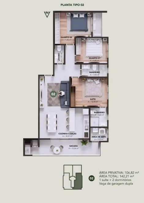 imagem 1 - APARTAMENTO 3 DORMITÓRIOS COM 1 SUÍTE NO CENTRO, NAVEGANTES/SC imagem 1 - APARTAMENTO 3 DORMITÓRIOS COM 1 SUÍTE NO CENTRO, NAVEGANTES/SC