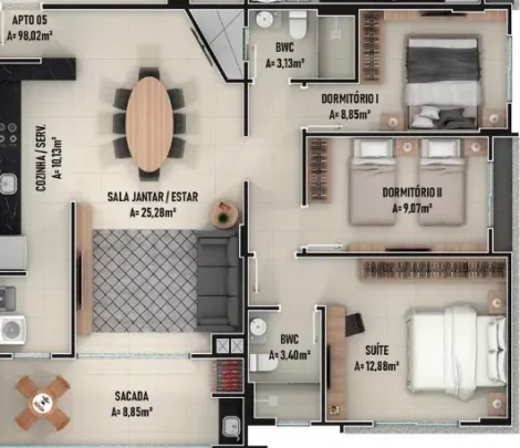 imagem 1 - APARTAMENTO 03 DORMITÓRIOS, R$962.200,00, CENTRO - NAVEGANTES, RESIDENCIAL MODENA imagem 1 - APARTAMENTO 03 DORMITÓRIOS, R$962.200,00, CENTRO - NAVEGANTES, RESIDENCIAL MODENA